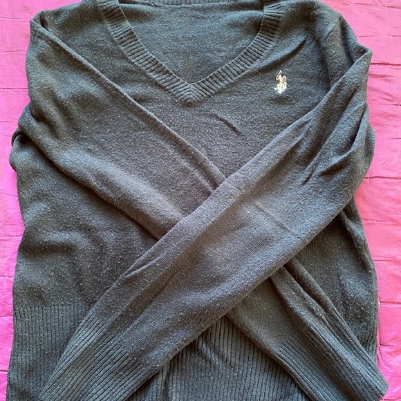 US Polo Assn Navy V neck Sweater - Picture 2 of 4